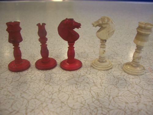 19th Century Ox Bone Chess Set