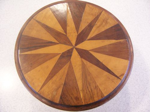 Miniature / Apprentice Piece Inlaid Tilt Top Table