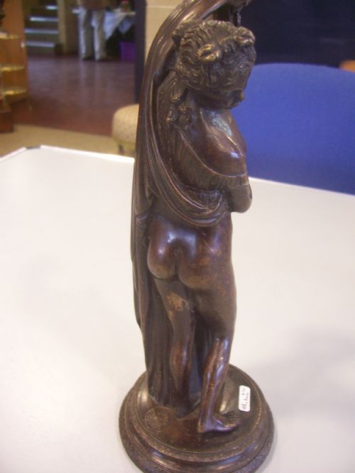Late 19th Century Bronze Semi-naked Bathing Beauty