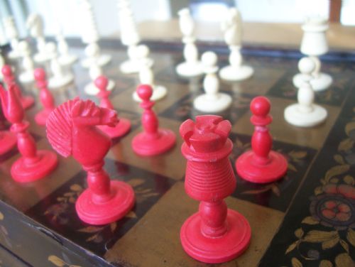 19th Century Bone Chess Set