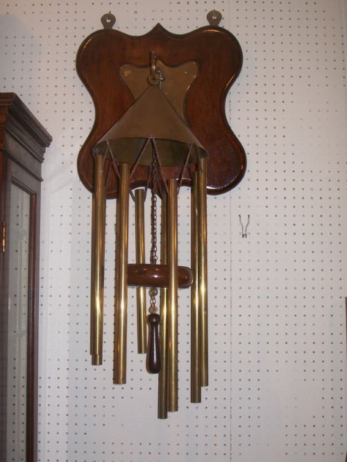 Edwardian Brass and Oak Chimes