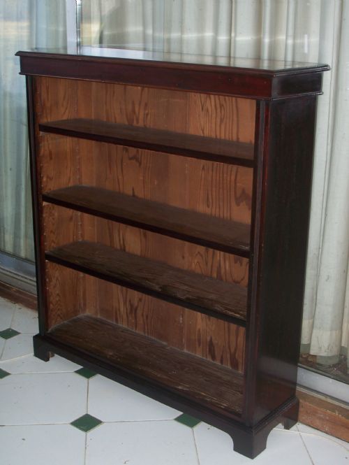 Victorian Mahogany Open Bookcase