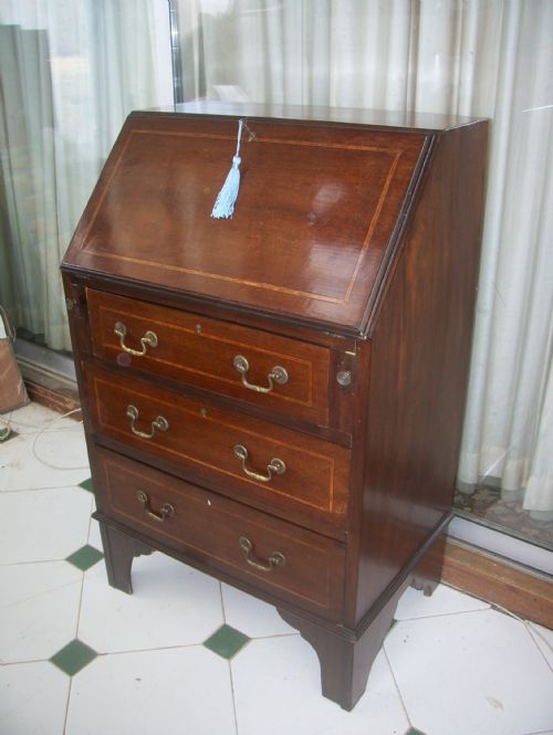 Small Edwardian Mahogany Bureau