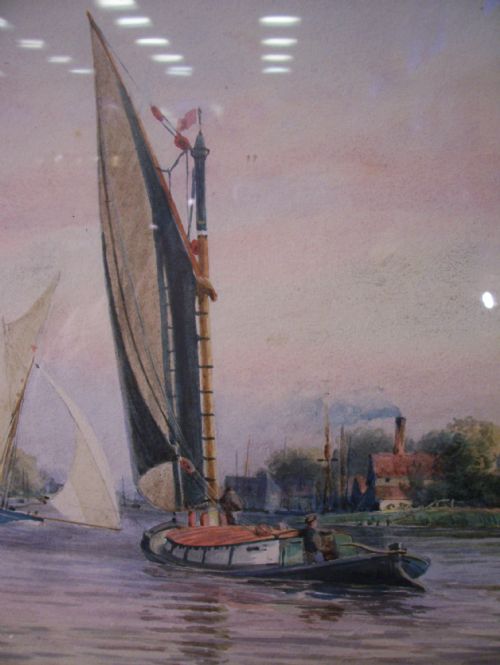 Wherries on the Norfolk Broads - Samuel C Bird