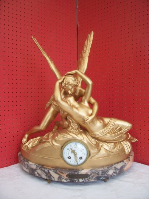 Amour Et Psyche Gilt Clock