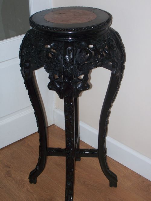 Oriental Hardwood Urn Stand