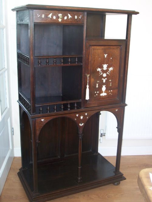 Decorative Side Cabinet Inlaid with Brass, Bone and Mop