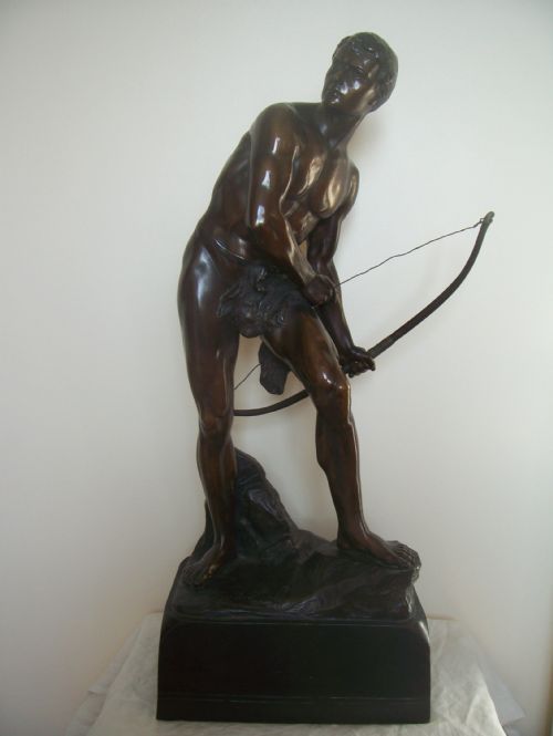 Terracotta Bronzed Archer by Blasche -1878
