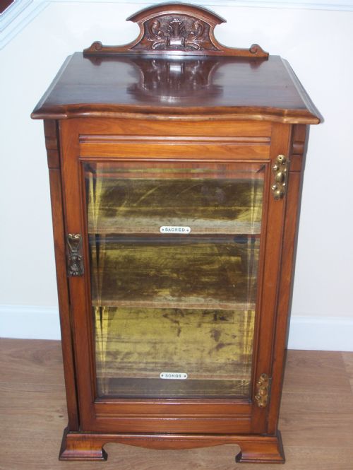 Edwardian Walnut Music Cabinet