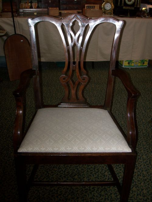 C19th Mahogany Carver Chair