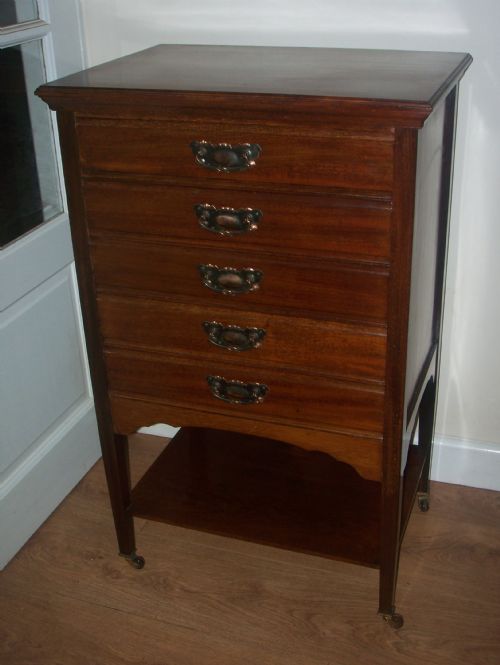 Edwardian Mahogany Music or Filing Cabinet