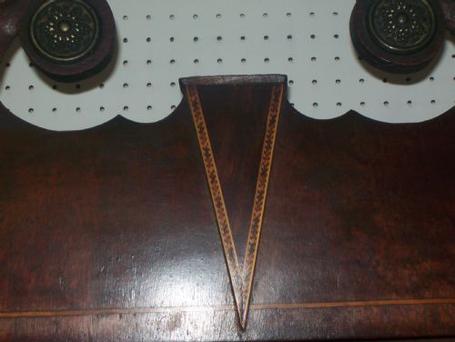 fig 3. RARE CONVEX DIAL 19TH CENTURY OAK & MAHOGANY INLAID LONGCASE