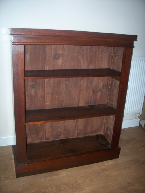 Victorian Mahogany Open Bookcase