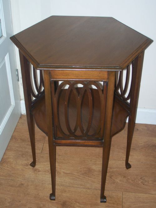 Mahogany Hexagonal Occasional Table