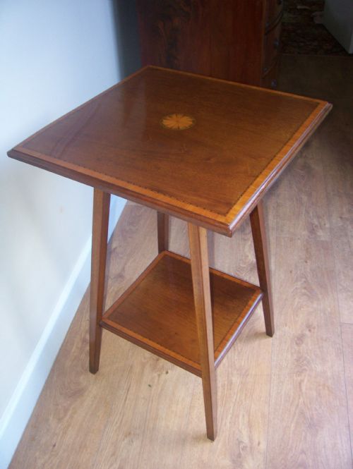 Square Inlaid Occasional or Lamp Table C1910