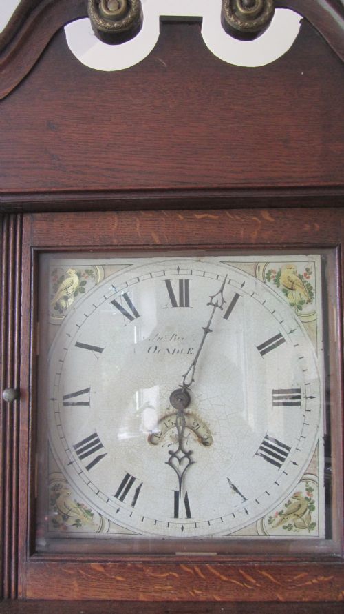 fig 1. 19th C. OAK LONGCASE BY JOHN BEALE OF OUNDLE