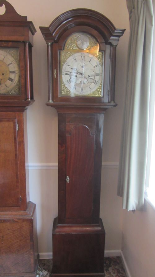 Circa 1771 Jersey Brass & Silver Dial Longcase