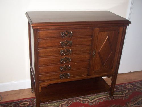 Edwardian Mahogany Music Cabinet