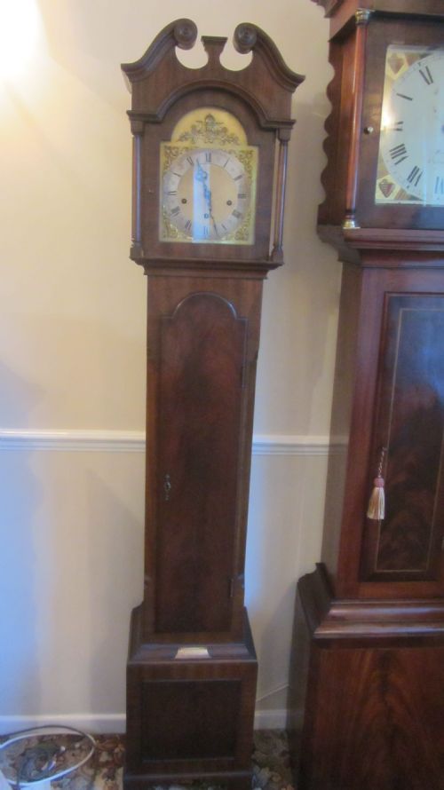 fig 1. QUALITY MAHOGANY GRANDMOTHER CLOCK - CIRCA 1923