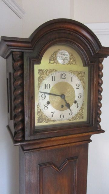 Barley Twist Oak Cased Grandmother Clock
