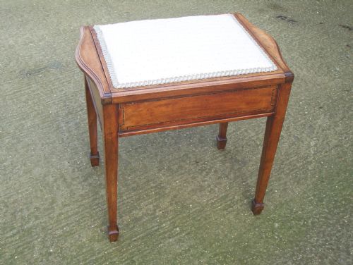 Edwardian Inlaid Music Stool