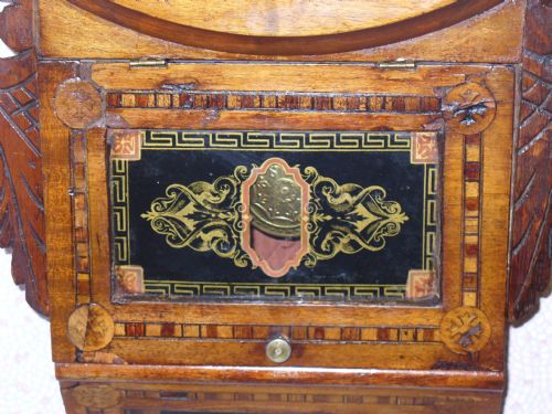 fig 1. TUNBRIDGEWARE INLAID WALL CLOCK BY EDWIN FEAR AN IMPORTANT CLOCKMAKER FROM BRISTOL - 1842-98