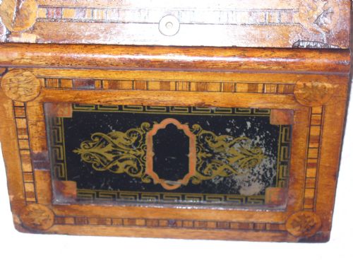 fig 2. TUNBRIDGEWARE INLAID WALL CLOCK BY EDWIN FEAR AN IMPORTANT CLOCKMAKER FROM BRISTOL - 1842-98