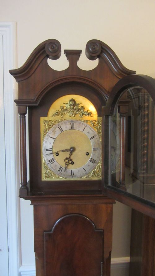 Quality Mahogany Grandmother Clock - Circa 1923