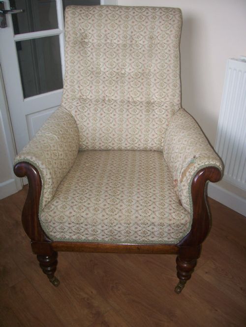 William IV Mahogany Framed Armchair