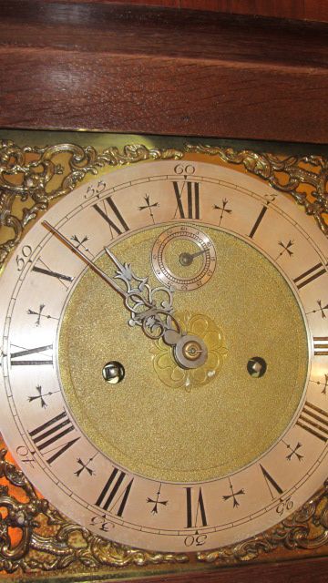 fig 2. 18th Century 10 Inch Brass Dial Mahogany & Oak Longcase of Slim & Desirable Proportions