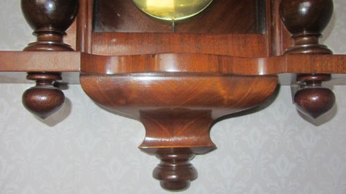 fig 1. LATE VICTORIAN MAHOGANY TWIN WEIGHT VIENNA STRIKING REGULATOR
