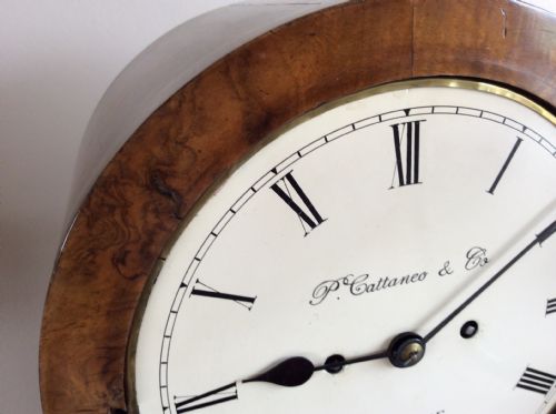 fig 1. GEORGIAN / REGENCY BURR WALNUT REPEATER TWIN FUSEE BRACKET / MANTLE CLOCK