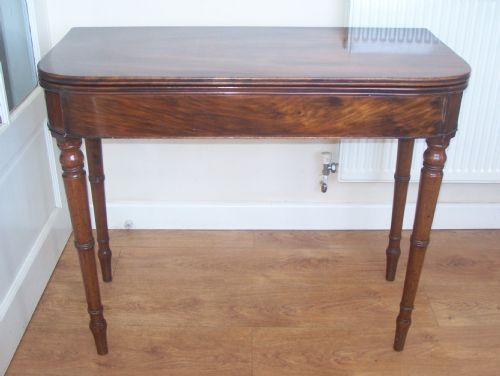 C19th Mahogany Foldover Card Table