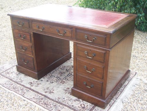 Mahogany Twin Pedestal Desk C1900