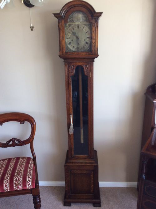 Fine Westminster Chiming Oak Cased Grandmother Clock
(delivery & Set Options)