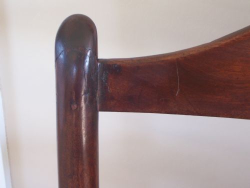 GEORGIAN MAHOGANY LADDERBACK ARMCHAIR - ADDITIONAL PHOTO 6