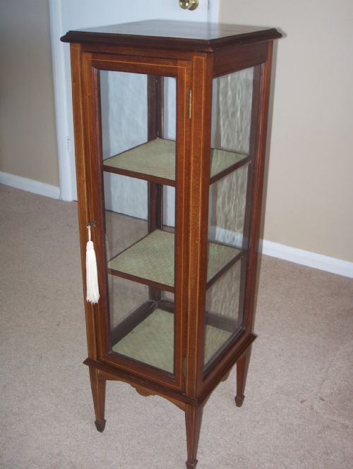 Edwardian Square Pedestal Display Cabinet