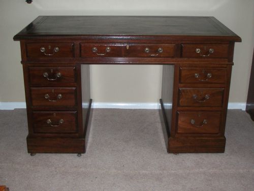 Mahogany Twin Pedestal Desk