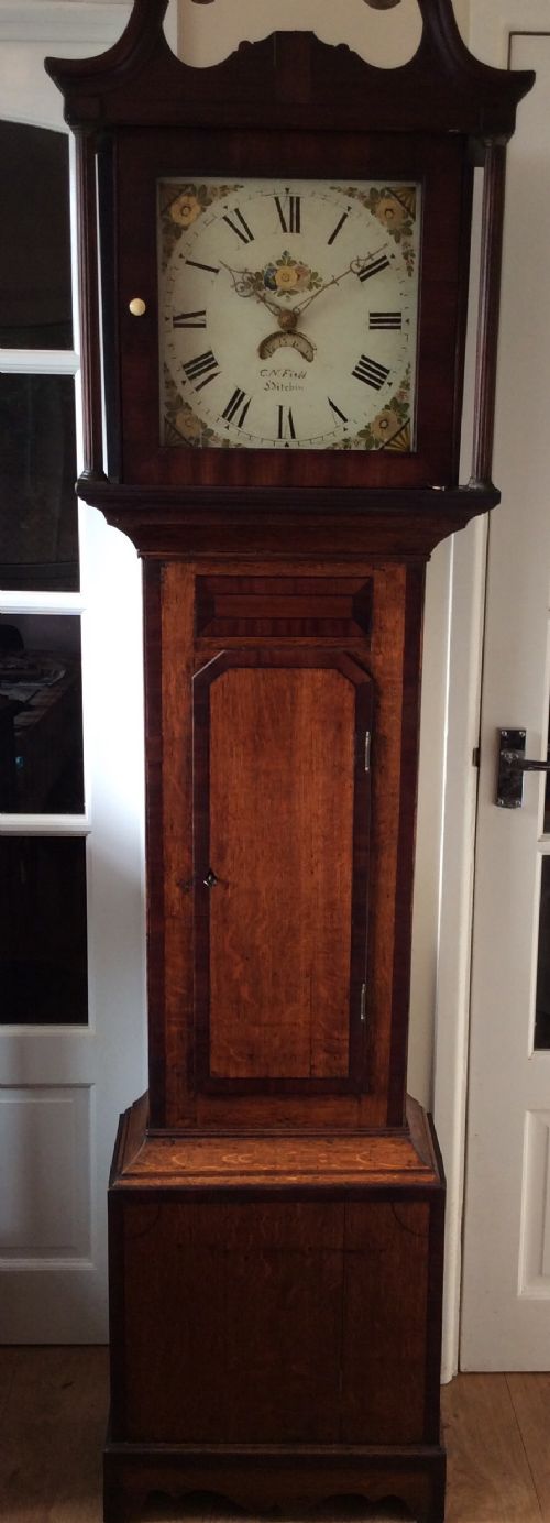 Late Georgian - Regency Oak Longcase - Field of Hitchin Herts - Delivery & Set Up Options