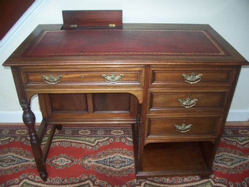 Victorian Mahogany Ladies Desk with Side Cupboard