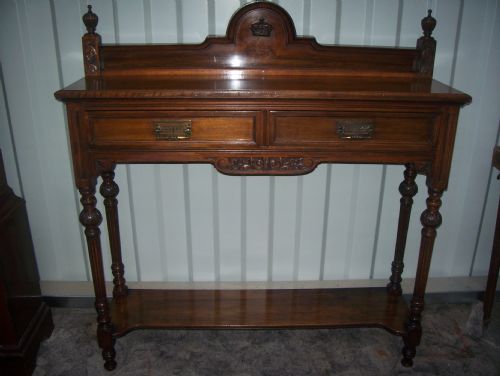 Mahogany Narrow Hall Table Stamped Maple&co