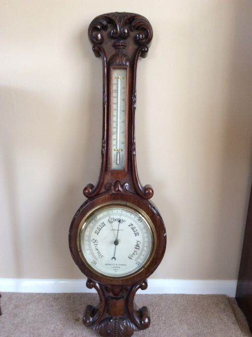Victorian Negretti & Zambra Aneroid Barometer
solid Mahogany