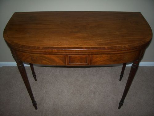 Georgian Regency Mahogany Foldover Card Games Table