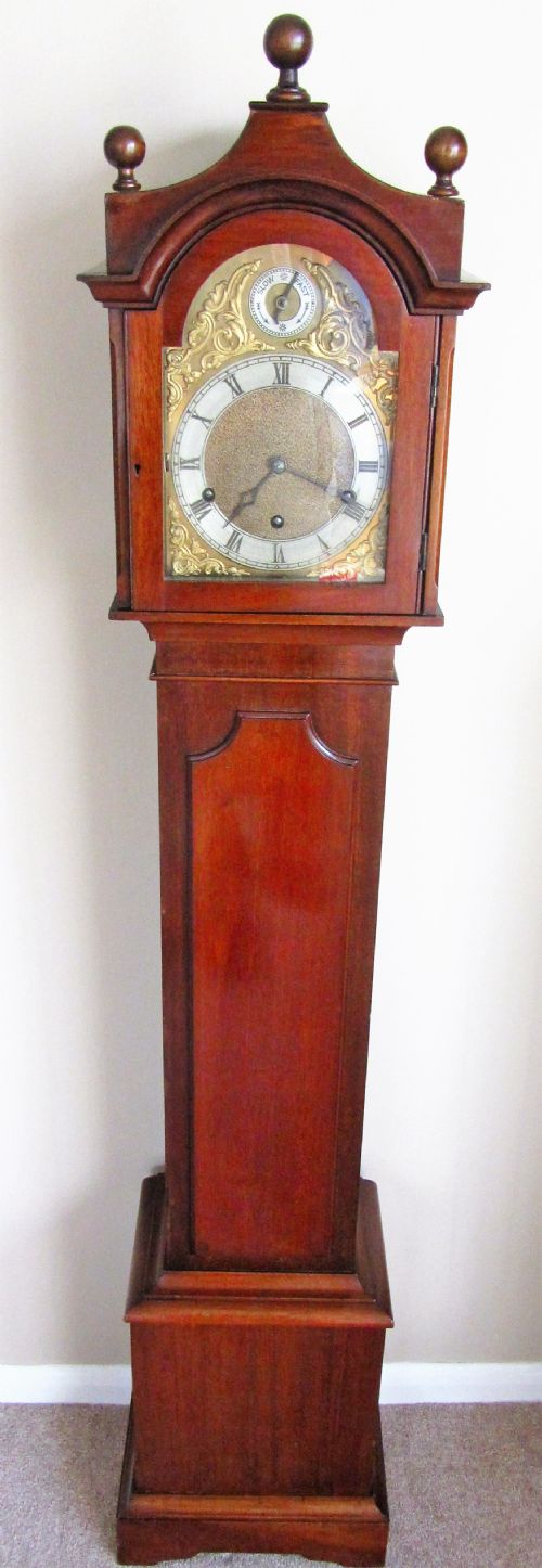 Stunning Musical Miniature Longcase or Grand-daughter Clock. Circa 1900. Delivery & Set Up Service Available