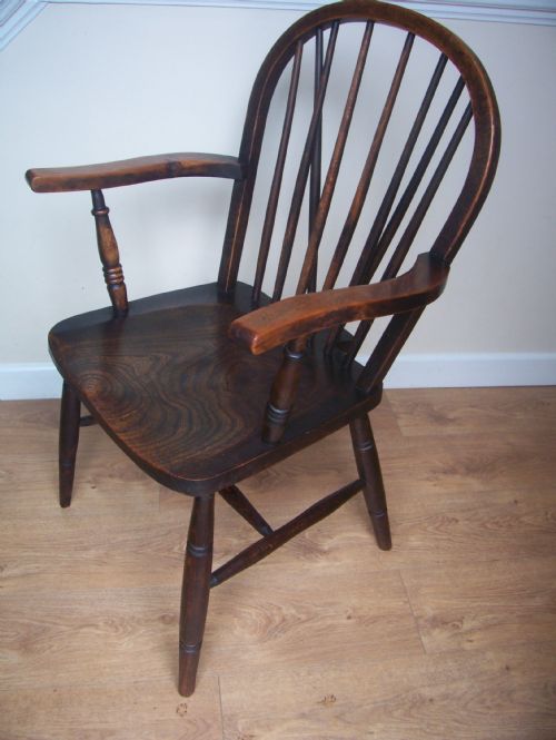 Edwardian Windsor Stick Back Farmhouse Kitchen Armchair