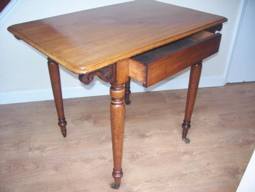 1840'S HOLLAND SONS MAHOGANY CENTRE SIDE TABLE WITH DRAWER - ADDITIONAL PHOTO 1