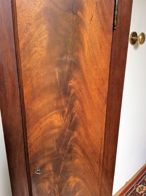 fig 1. CHARMING EDWARDIAN MAHOGANY BRASS DIAL MUSICAL GRANDMOTHER / DAUGHTER OR MINIATURE LONG CASE ( Longcase ) GRANDFATHER CLOCK