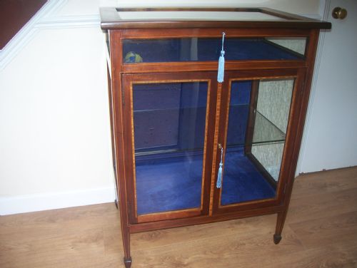 Edwardian Mahogany Bijouterie Table Display Cabinet