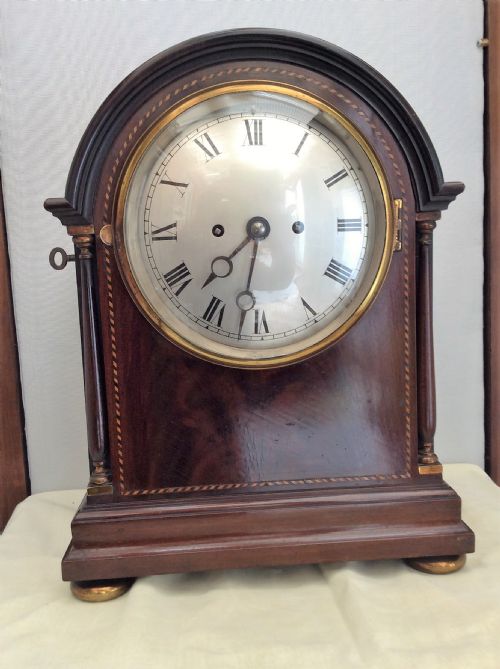 19th Century Twin Fusee Mahogany Cased Mantle / Bracket Clock