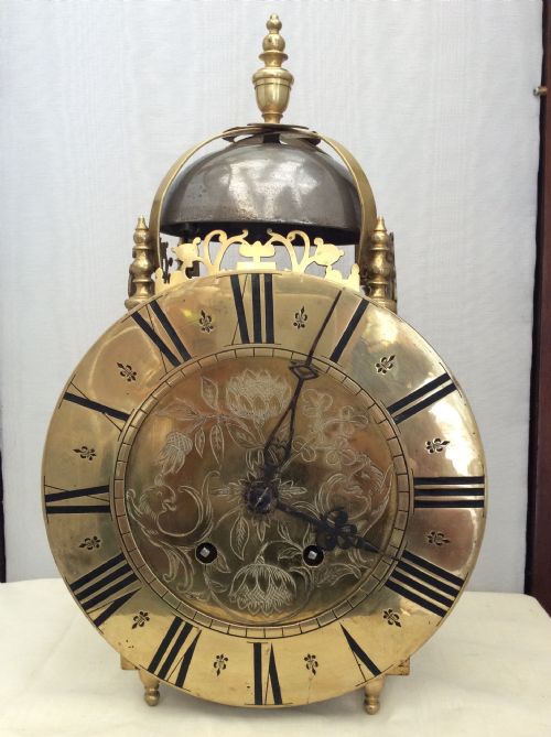 Large Late 19th Century Bell Striking Winterhalder & Hoffmeier 17th Century Style Brass Lantern Mantle Clock